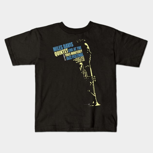 1963 Monterey Jazz Fest Kids T-Shirt by Jun Pagano